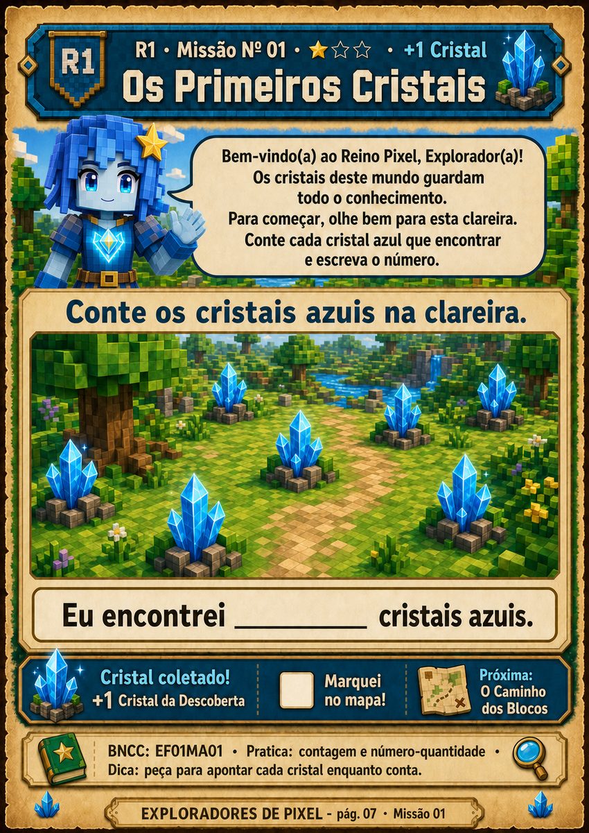Contar e somar blocos — a primeira página, a mais fácil de todas.